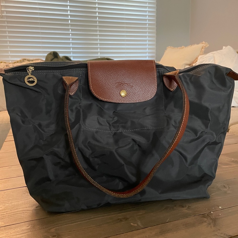 Longchamp Navy Large Le Pliage Tote